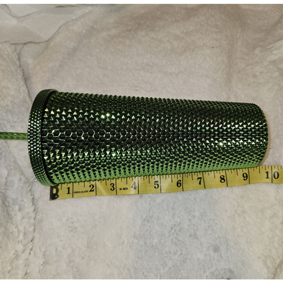Starbucks Studded 2023 Tumbler with Straw, Green Metallic 24 Fl Oz New - Picture 8 of 8